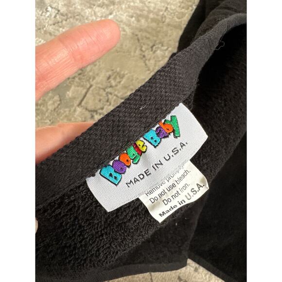 Boogie Baby Black blast off luxury hooded towel made in the USA - Picture 5 of 6